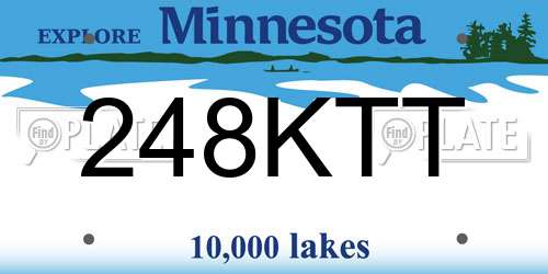 248KTT Minnesota License Plate