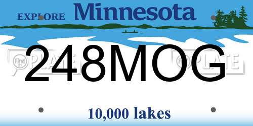 248MOG Minnesota License Plate