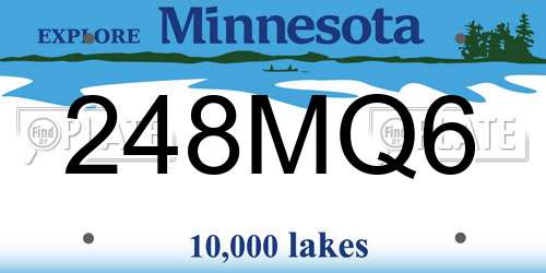 248MQ6 Minnesota License Plate