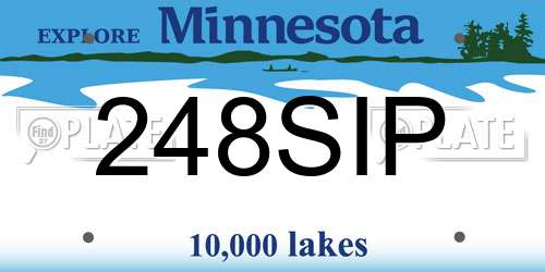 248SIP Minnesota License Plate