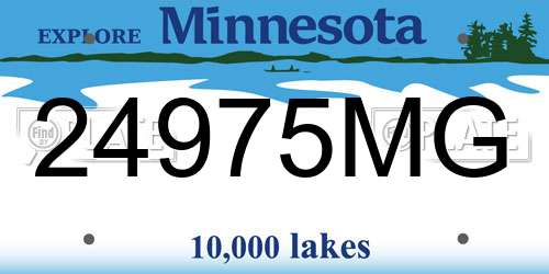 24975MG Minnesota License Plate
