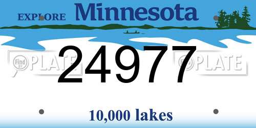 24977 Minnesota License Plate