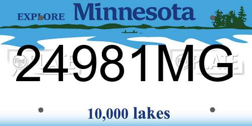 24981MG Minnesota License Plate