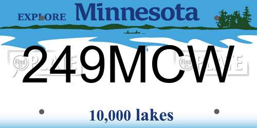 249MCW Minnesota License Plate