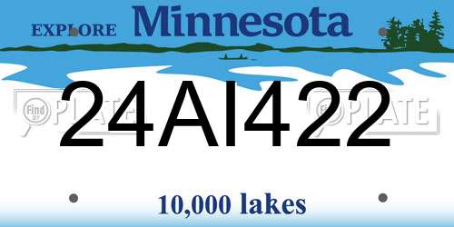 24AI422 Minnesota License Plate