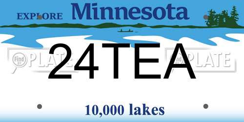 24TEA Minnesota License Plate