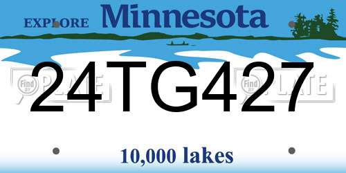 24TG427 Minnesota License Plate