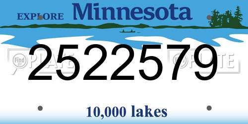 2522579 Minnesota License Plate