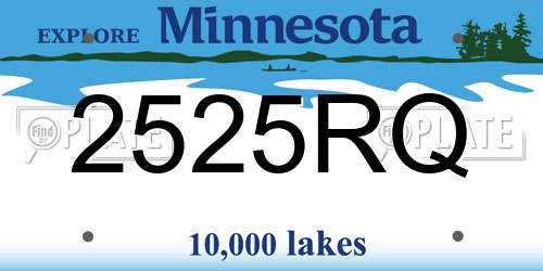 2525RQ Minnesota License Plate