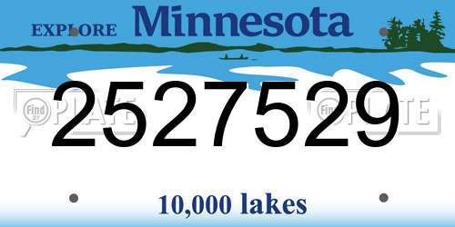 2527529 Minnesota License Plate