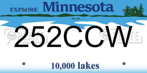 252CCW Minnesota License Plate