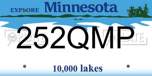 252QMP Minnesota License Plate
