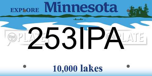 253IPA Minnesota License Plate