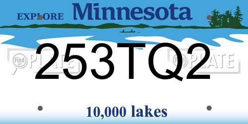 253TQ2 Minnesota License Plate