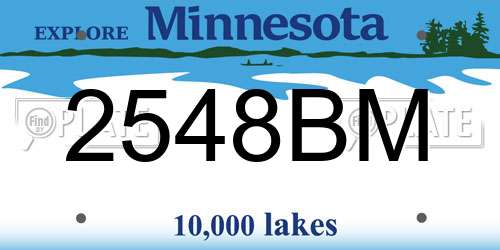 2548BM Minnesota License Plate