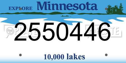 2550446 Minnesota License Plate