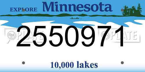 2550971 Minnesota License Plate