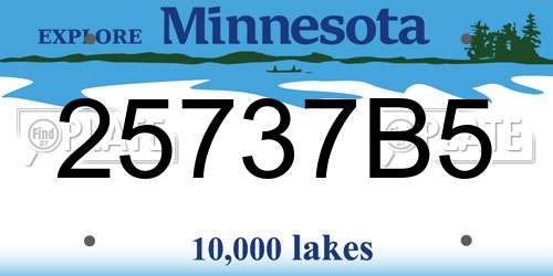 25737B5 Minnesota License Plate