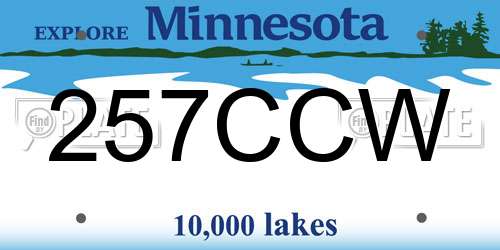 257CCW Minnesota License Plate