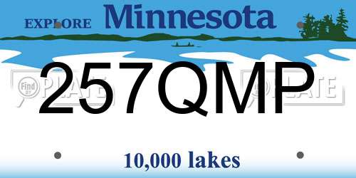 257QMP Minnesota License Plate
