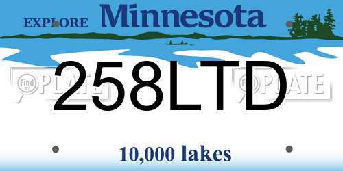 258LTD Minnesota License Plate