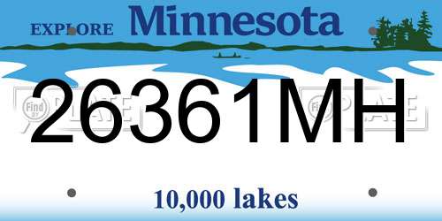 26361MH Minnesota License Plate