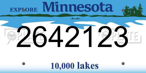 2642123 Minnesota License Plate