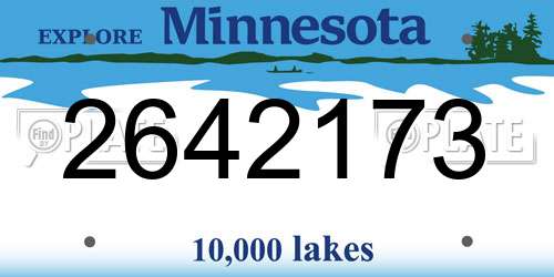 2642173 Minnesota License Plate