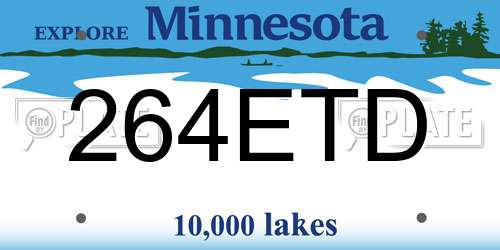 264ETD Minnesota License Plate
