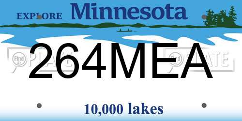264MEA Minnesota License Plate