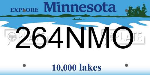 264NMO Minnesota License Plate