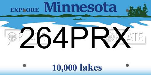 264PRX Minnesota License Plate