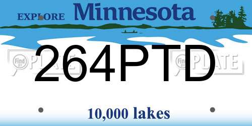 264PTD Minnesota License Plate