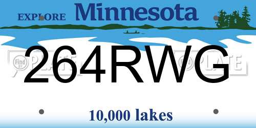 264RWG Minnesota License Plate