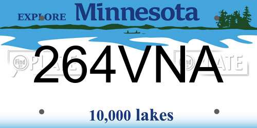 264VNA Minnesota License Plate