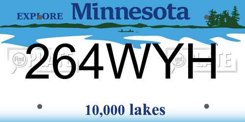 264WYH Minnesota License Plate