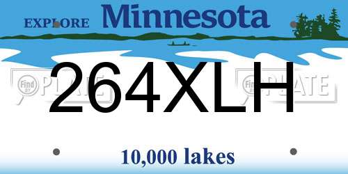 264XLH Minnesota License Plate