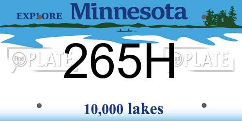 265H Minnesota License Plate
