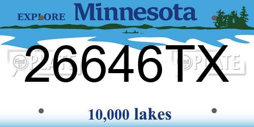 26646TX Minnesota License Plate