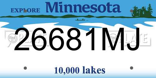 26681MJ Minnesota License Plate