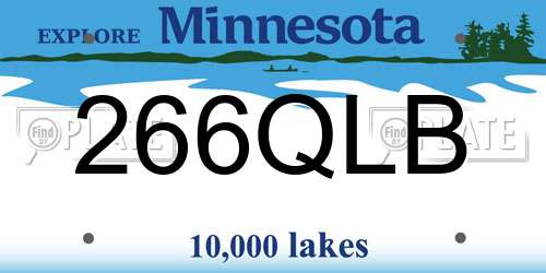 266QLB Minnesota License Plate