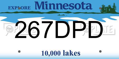 267DPD Minnesota License Plate