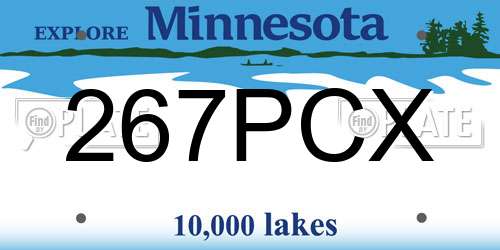 267PCX Minnesota License Plate