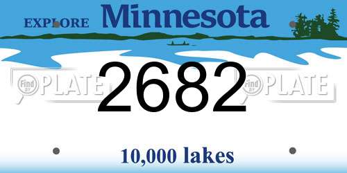 2682 Minnesota License Plate