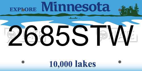 2685STW Minnesota License Plate