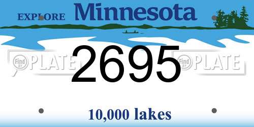 2695 Minnesota License Plate