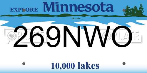 269NWO Minnesota License Plate