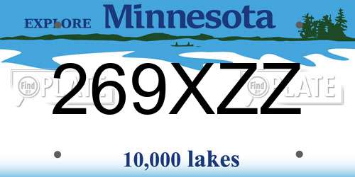 269XZZ Minnesota License Plate