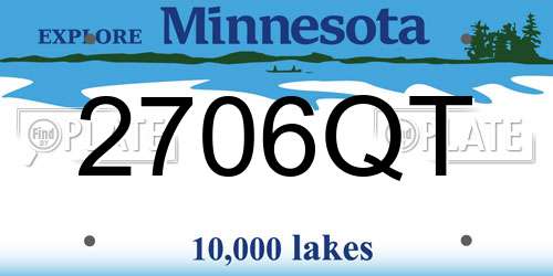 2706QT Minnesota License Plate