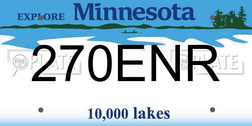 270ENR Minnesota License Plate